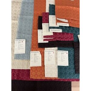 Schumacher Fabric Sample Lot 100% Cotton Woven Various Sizes & Colors Textured